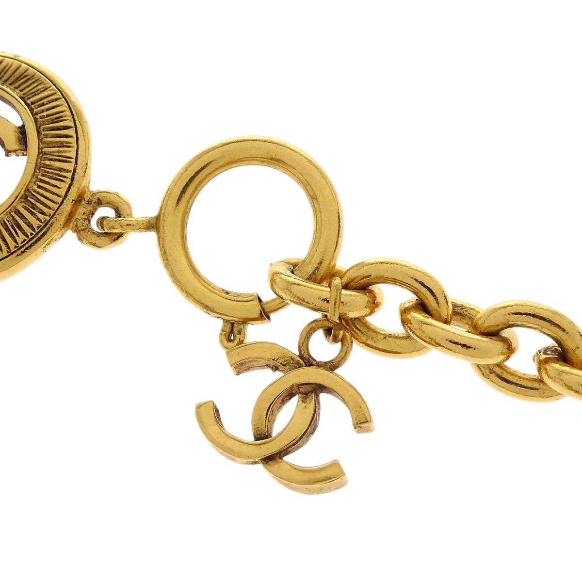 Chanel Chain Necklace Gold Medallion 3872 - Image 3