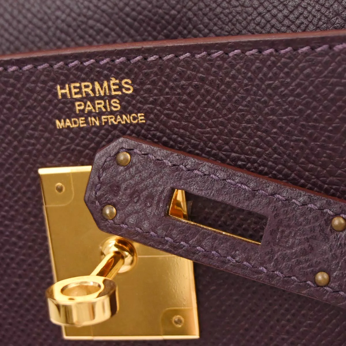 Hermes Raisin Epsom Kelly 32 Retourne 2way Shoulder Handbag - Image 10