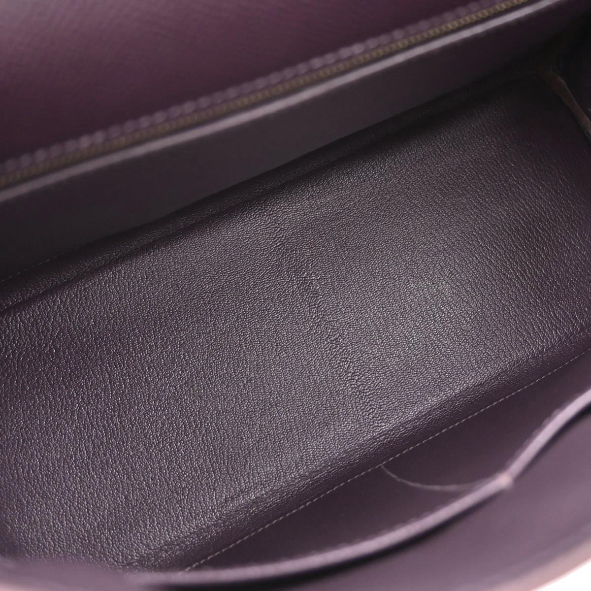 Hermes Raisin Epsom Kelly 32 Retourne 2way Shoulder Handbag - Image 7