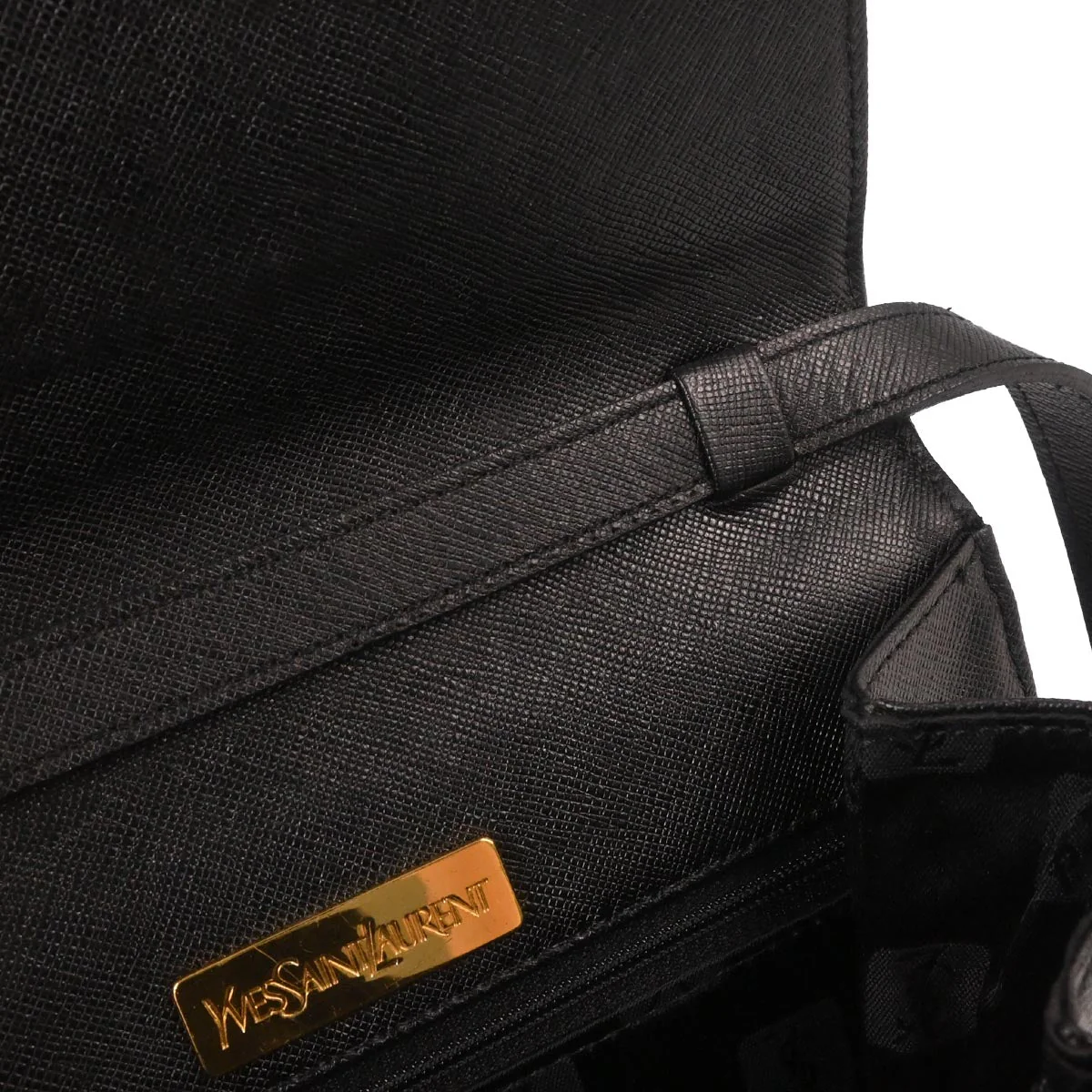Yves Saint Laurent Black Leather Shoulder Bag - Image 11
