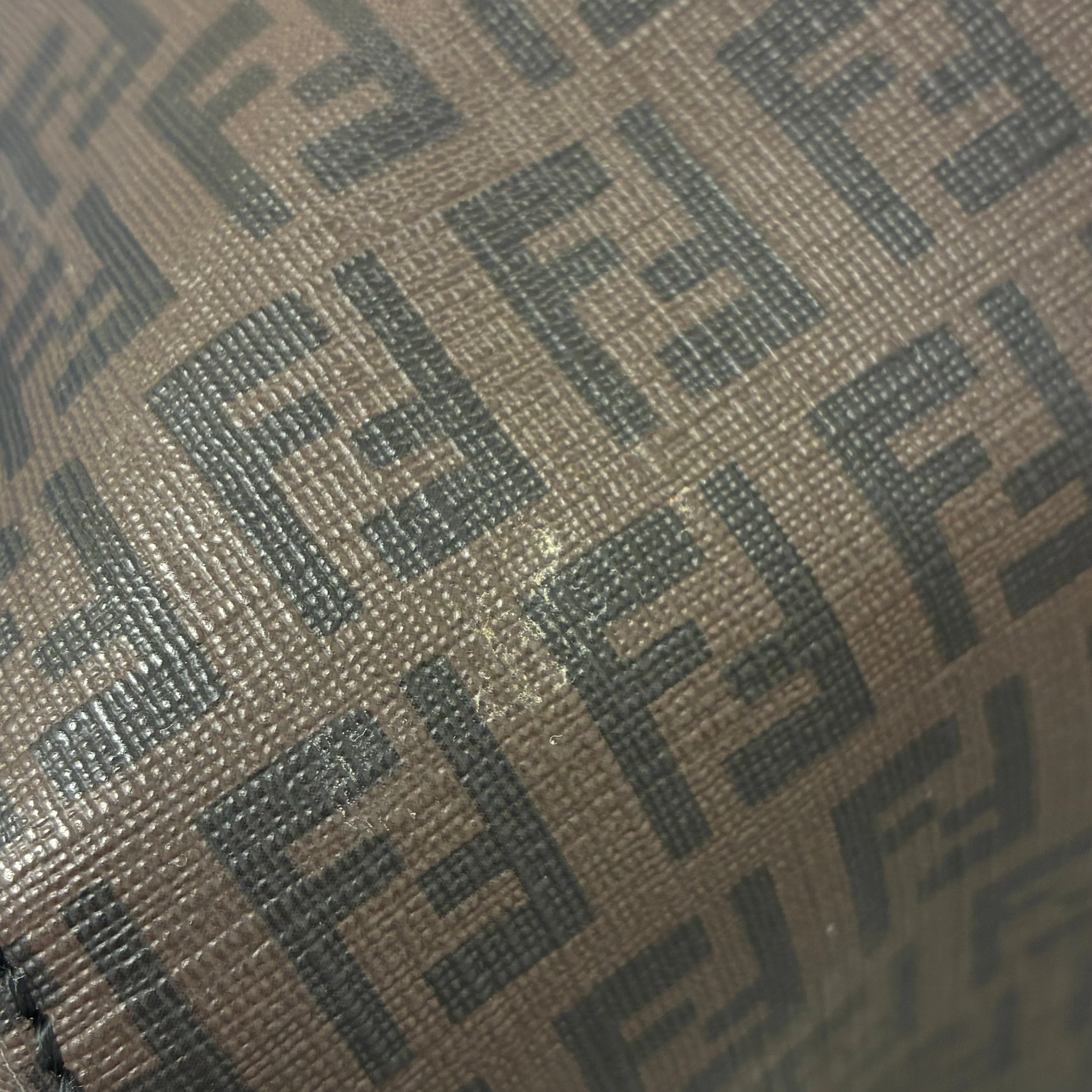 Fendi Brown PVC Zucchino Mamma Baguette Handbag - Image 11