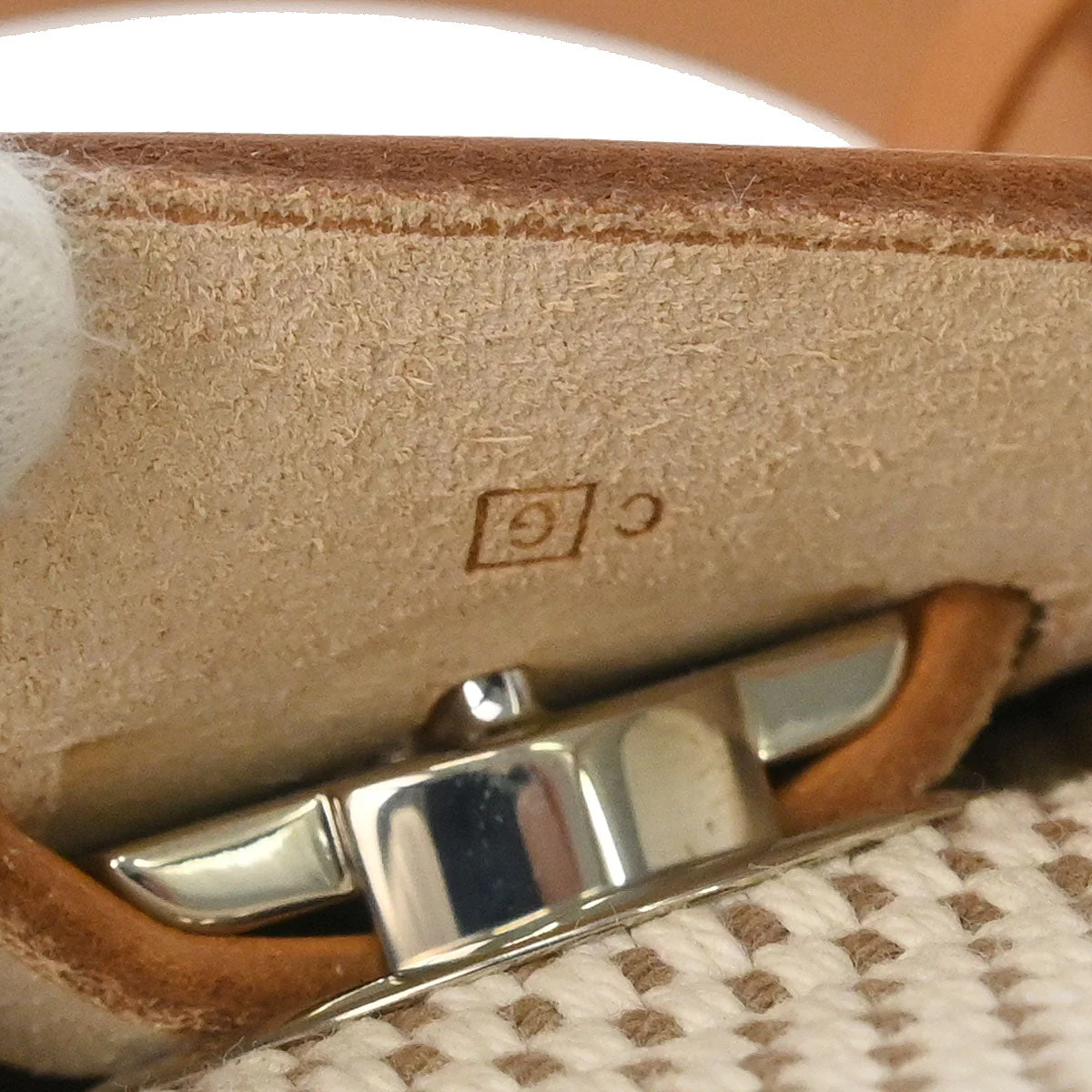 Hermes Beige Toile GM Herbag PM 2way Shoulder Handbag - Image 7