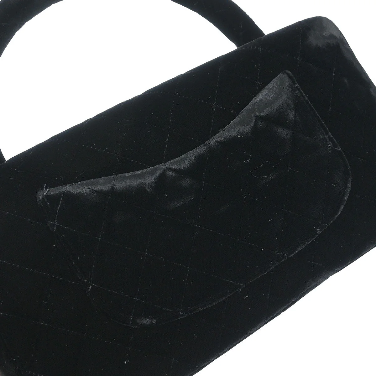 Chanel Black Velvet Classic Single Flap 2 in 1 Handbag Set - Image 3
