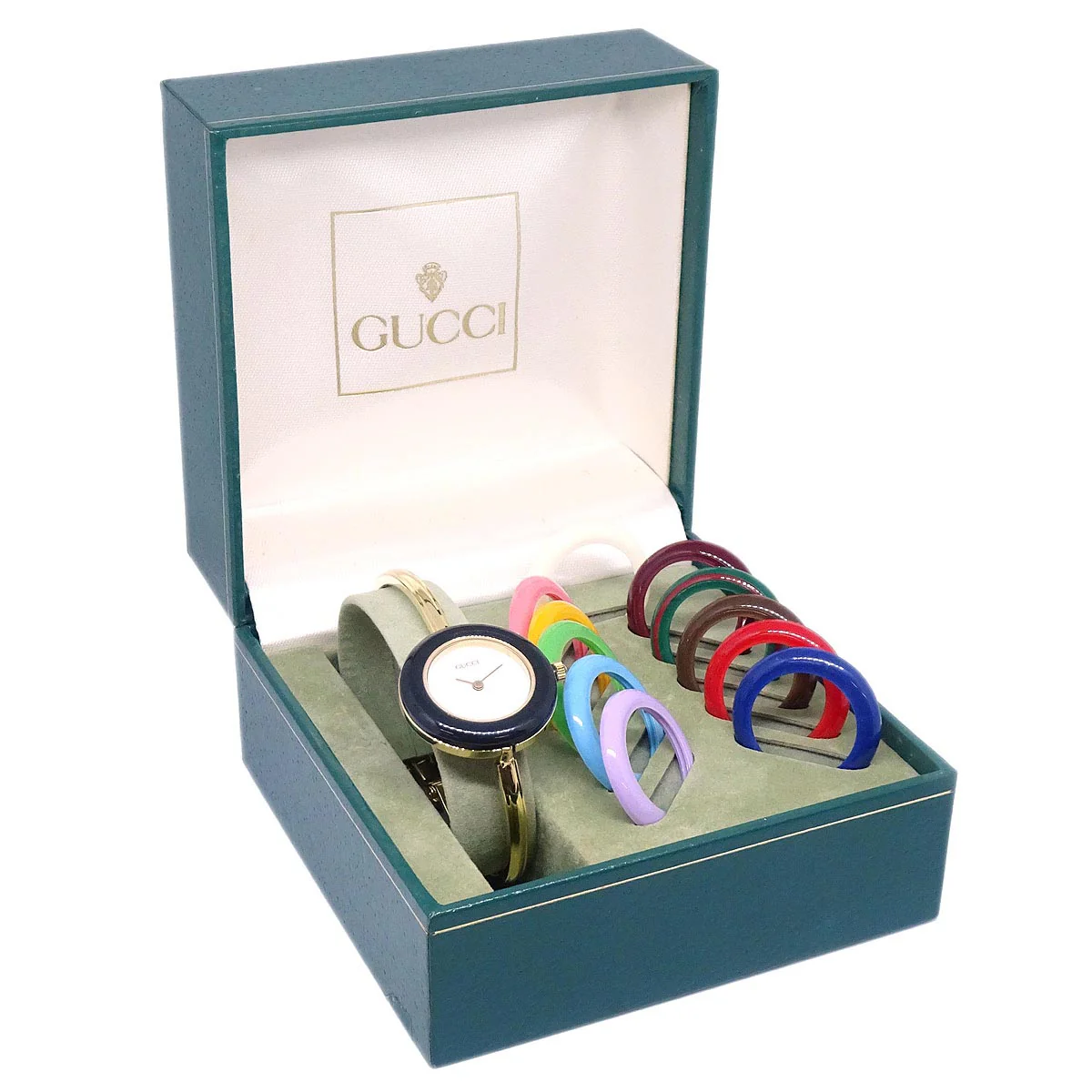 Gucci 11/12.2 Change Bezel Chameleon Quartz Watch SS