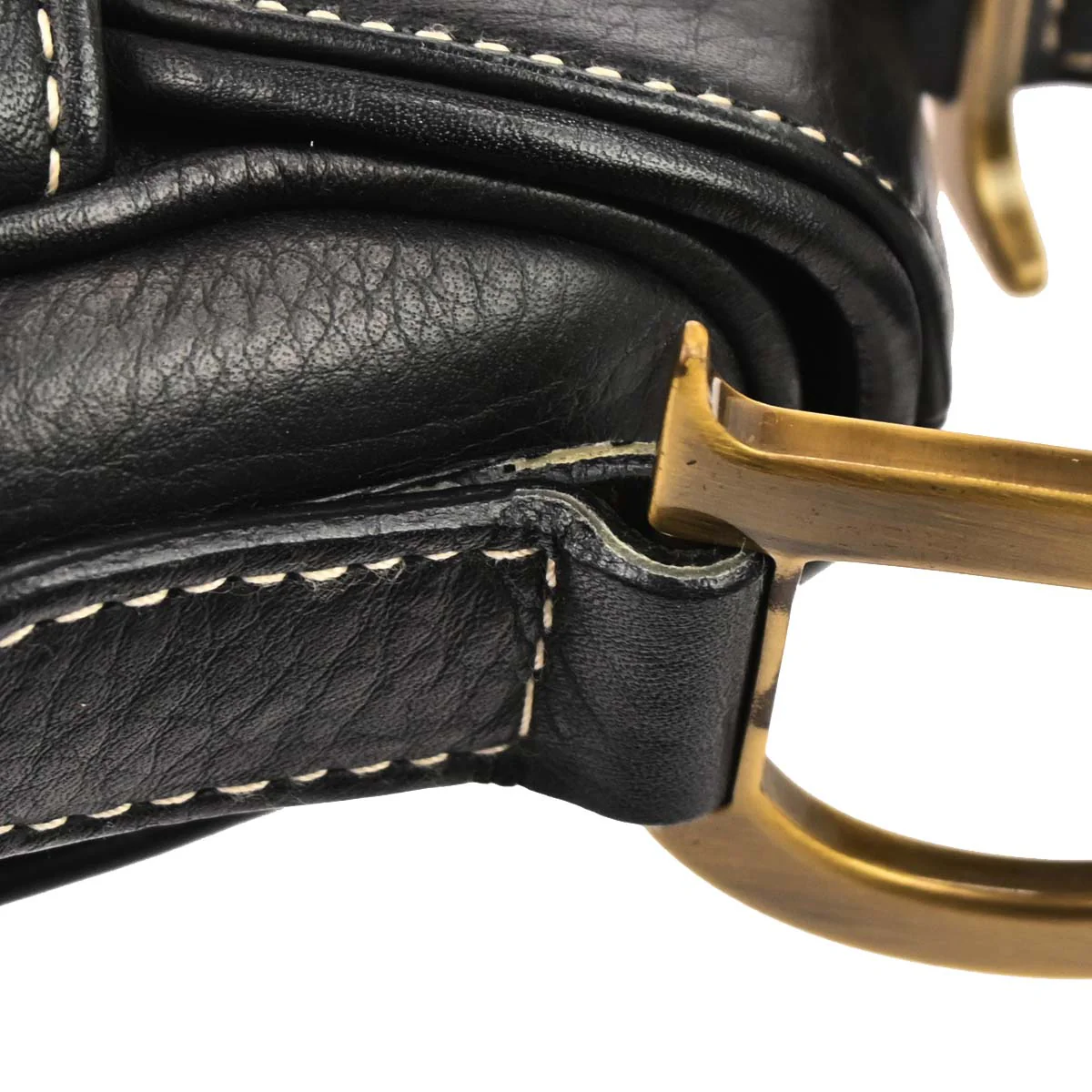 Christian Dior Black Leather Saddle Handbag - Image 4