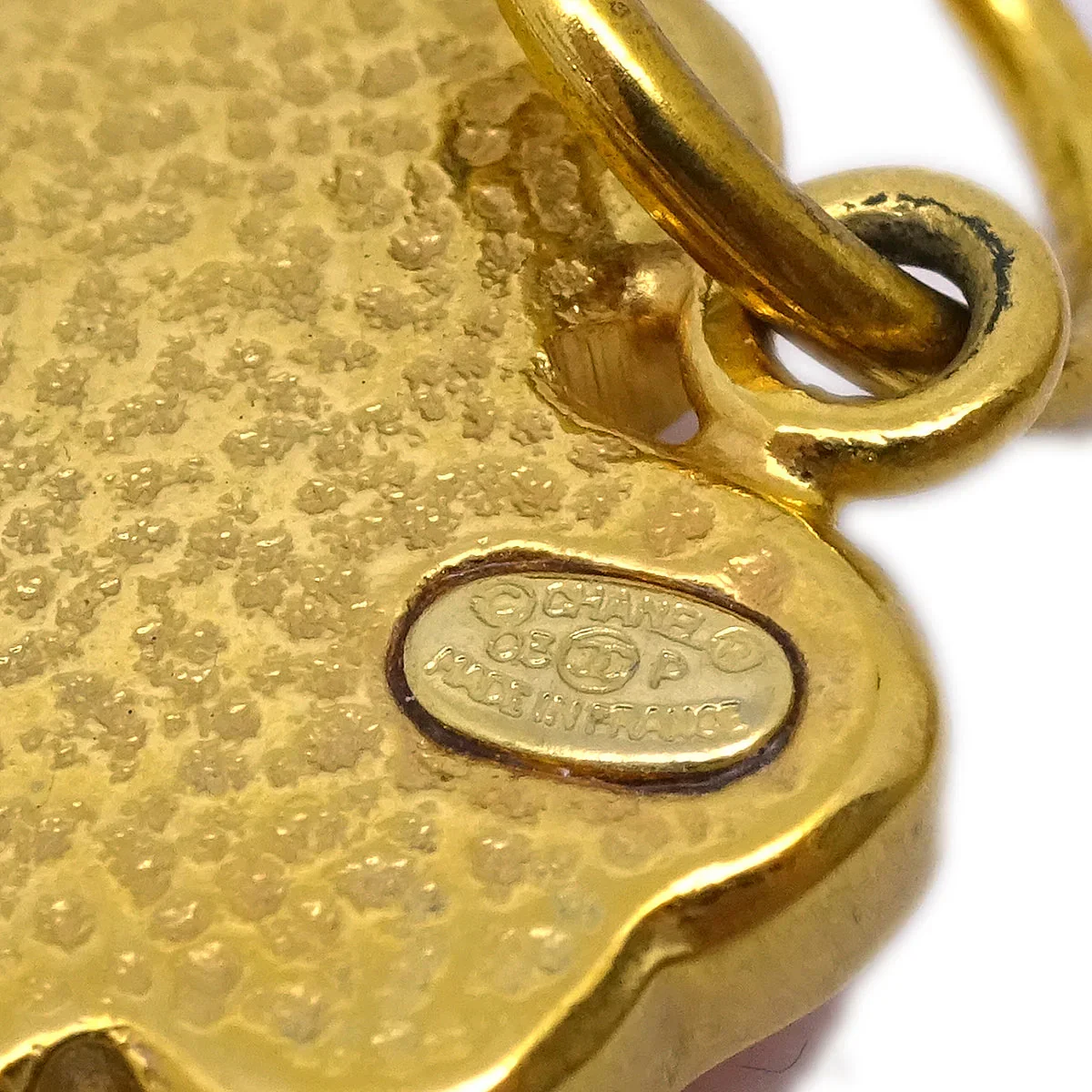 Chanel Clover Dangle Piercing Earrings Gold 03P - Image 4