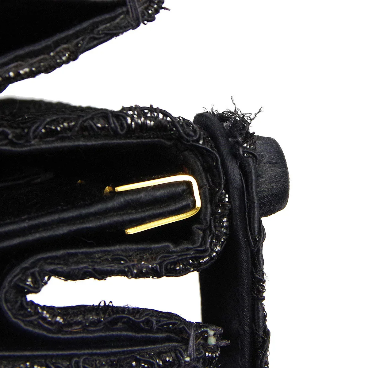 Chanel * 1997-1999 Black Satin Double Sided Turnlock Handbag - Image 10