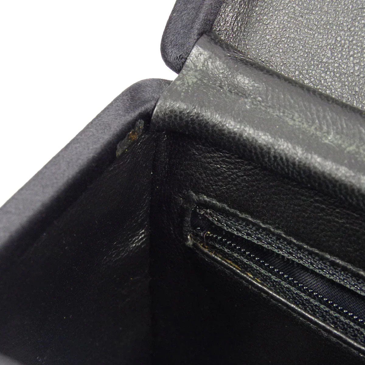 Chanel * 1997-1999 Black Satin Box Vanity Shoulder Bag - Image 9