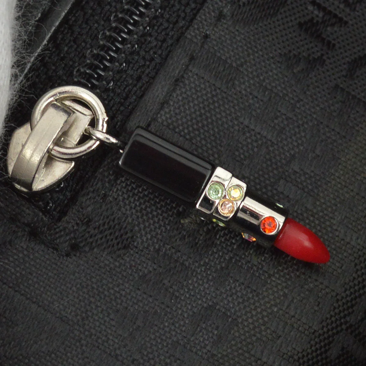 Chanel 2004-2005 Black Satin Lipstick Classic Single Flap Shoulder Bag - Image 10