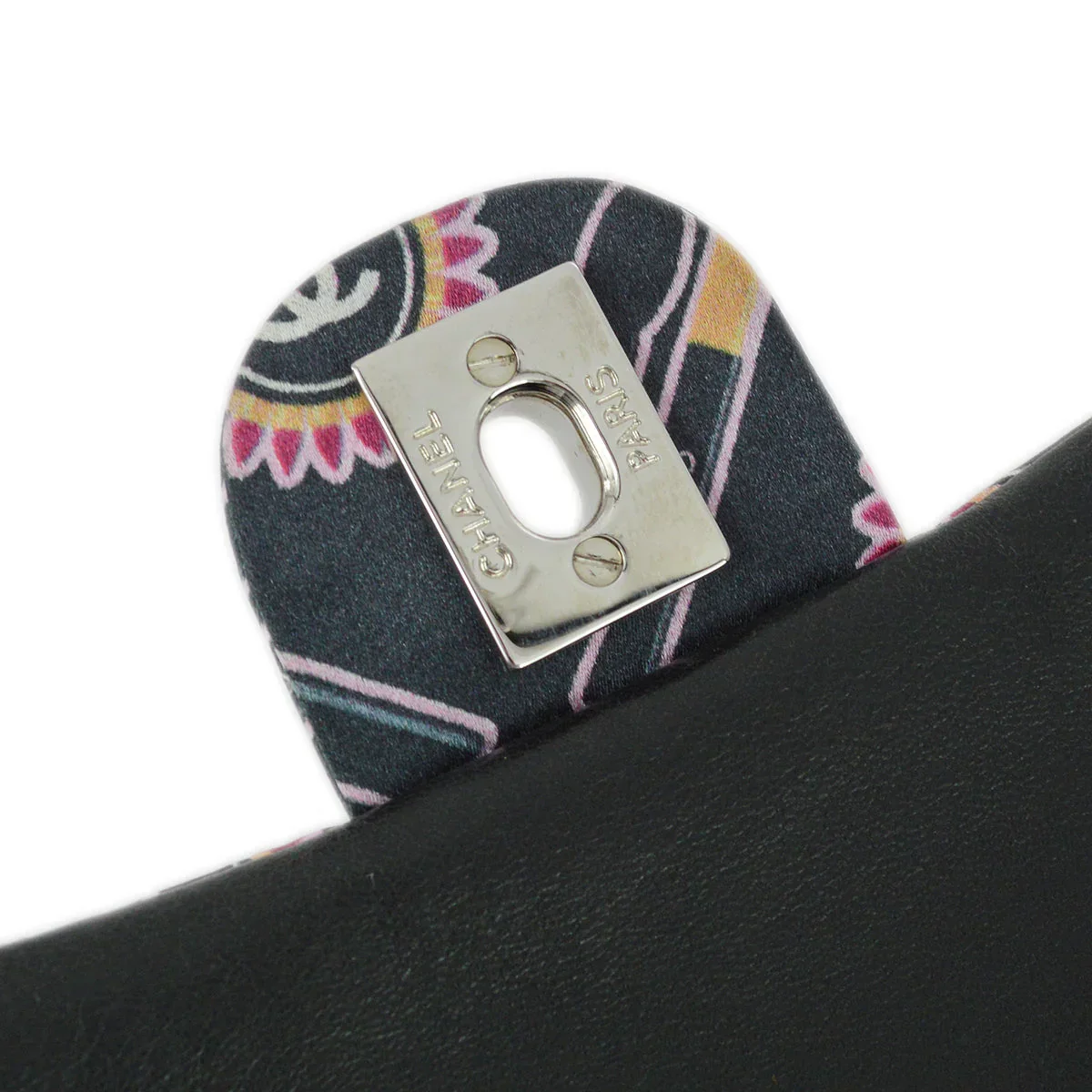 Chanel 2004-2005 Black Satin Lipstick Classic Single Flap Shoulder Bag - Image 5