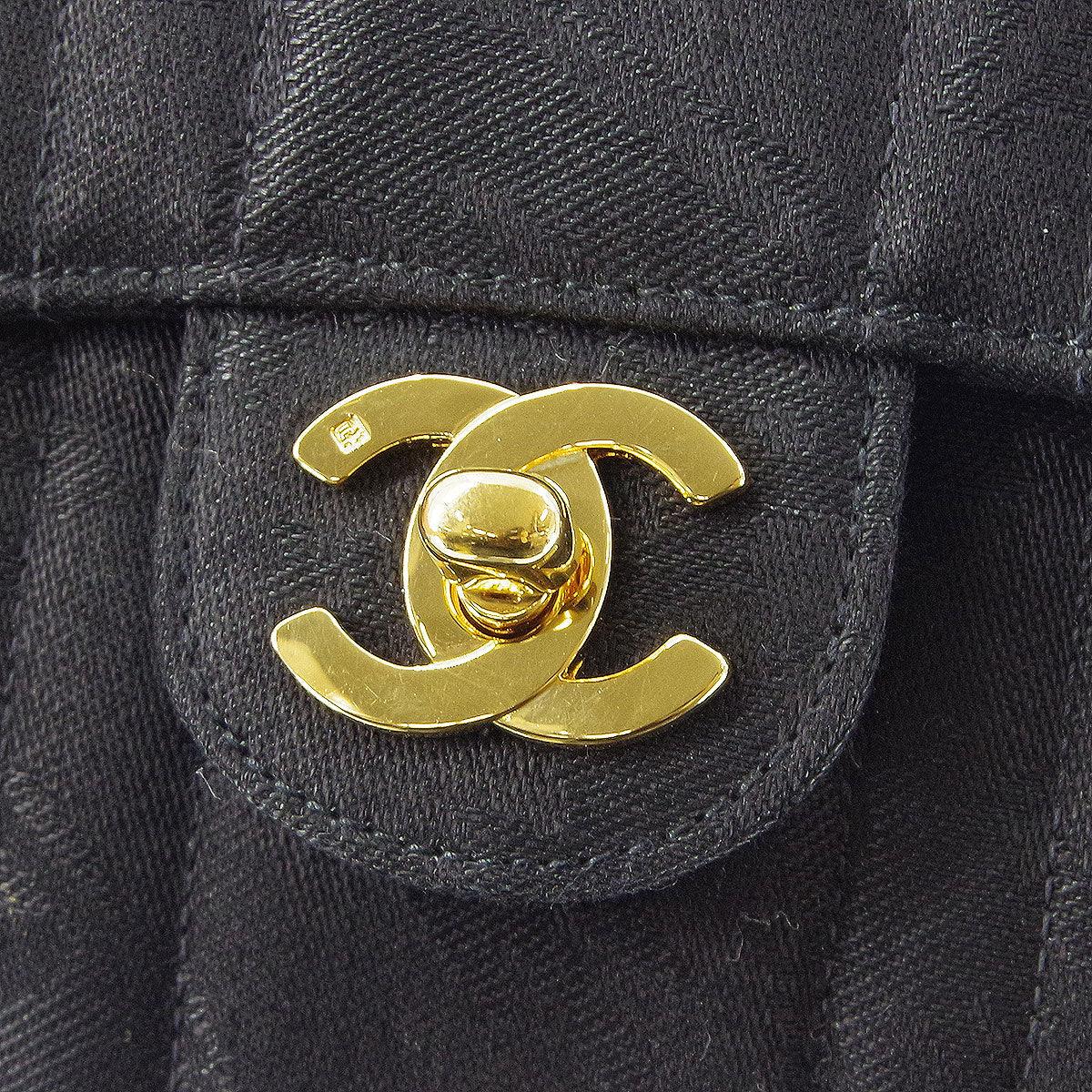 Chanel * 1991-1994 Black Mini Vertical Stitch Classic Square Flap Bag 17 - Image 4