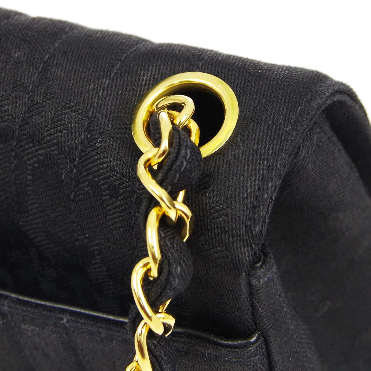 Chanel * 1991-1994 Black Mini Vertical Stitch Classic Square Flap Bag 17 - Image 5