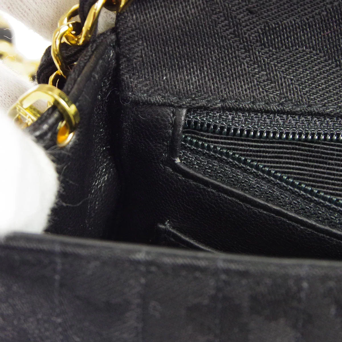 Chanel * 1991-1994 Black Mini Vertical Stitch Classic Square Flap Bag 17 - Image 9