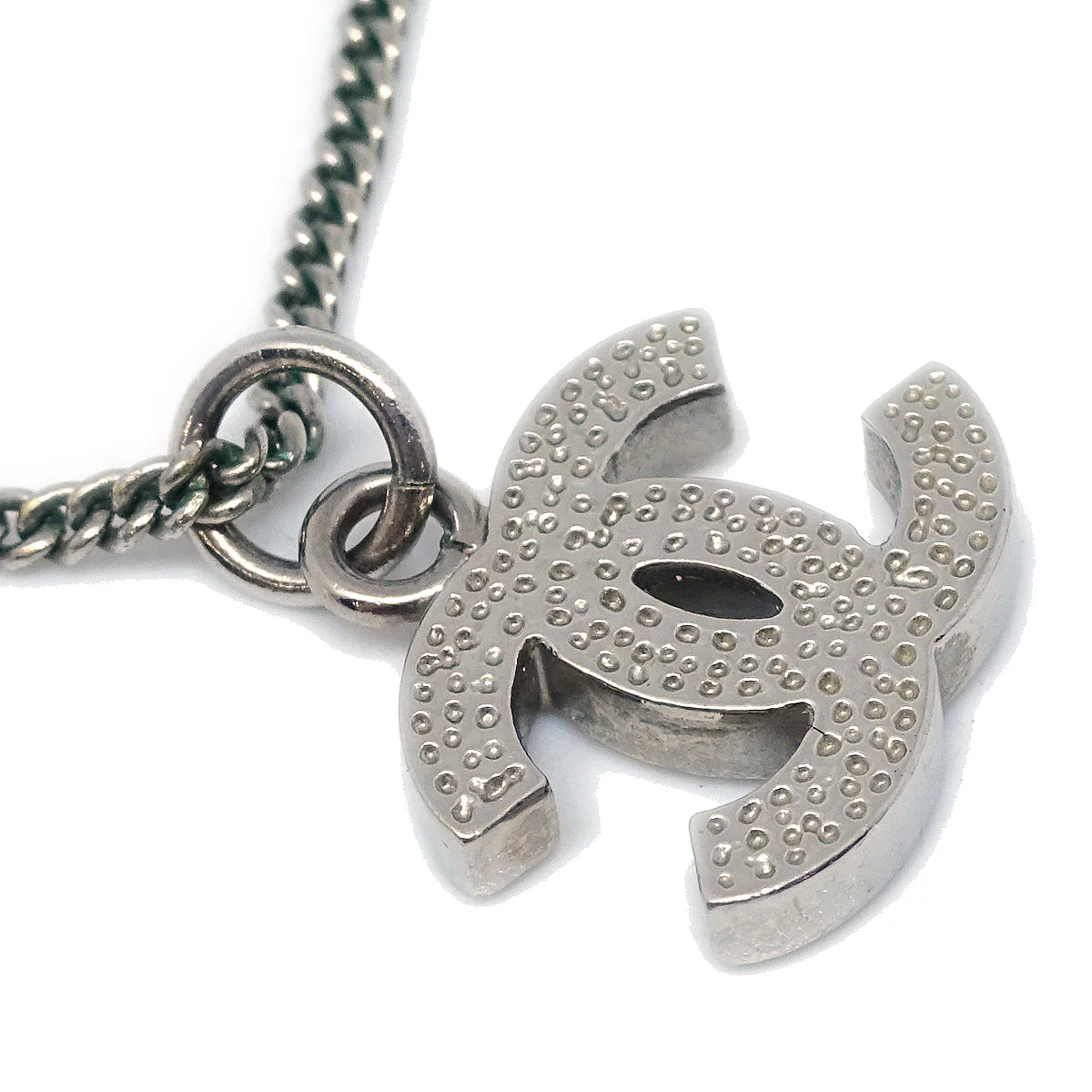 Chanel 2011 Crystal & Silver CC Necklace - Image 3