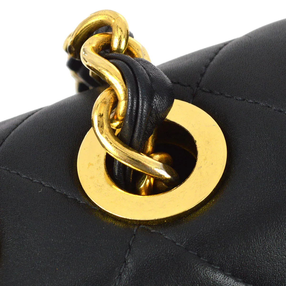 Chanel 1991-1994 Black Lambskin Maxi Classic Flap Bag - Image 7
