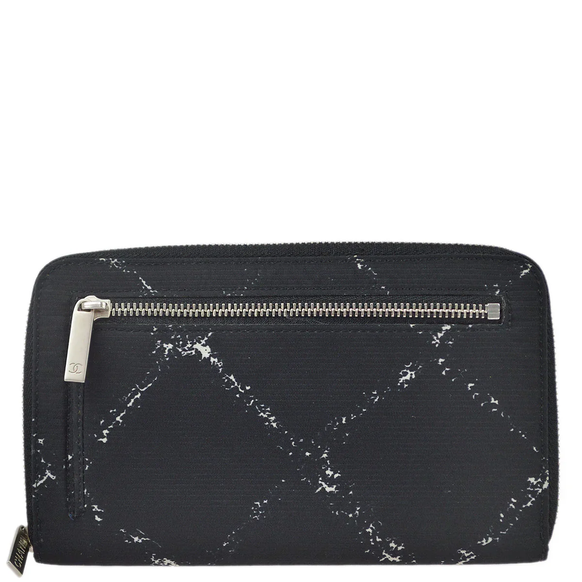 Chanel New Travel Line Black Nylon Wallet Purse