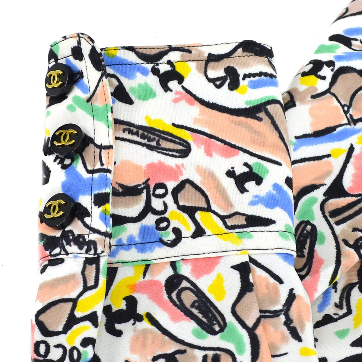 Chanel spring 1995 shoe-print shirt #36 - Image 5