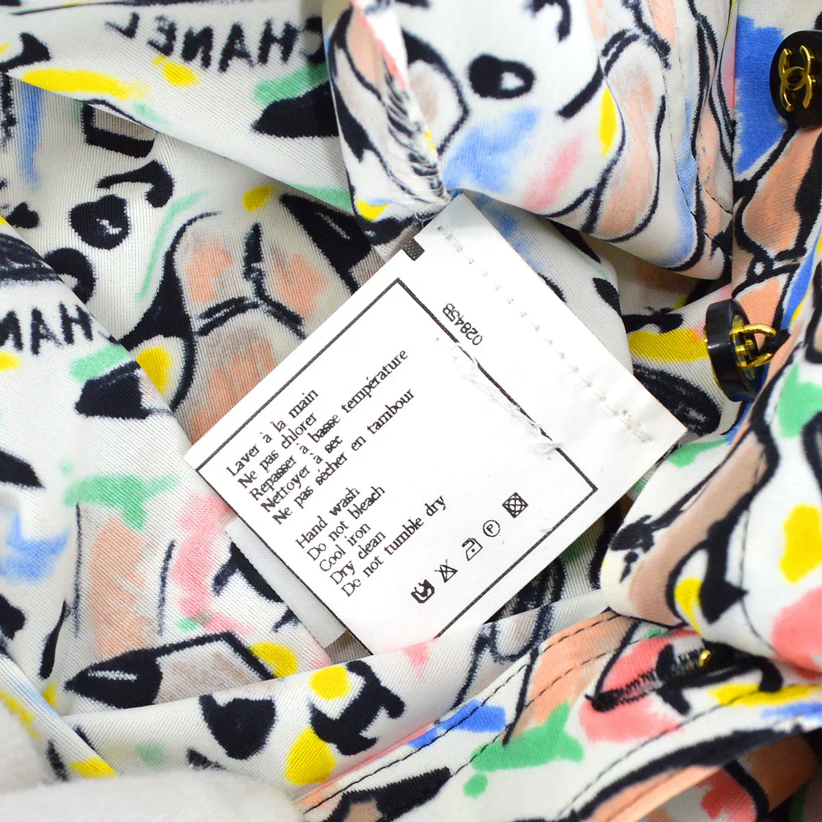 Chanel spring 1995 shoe-print shirt #36 - Image 8