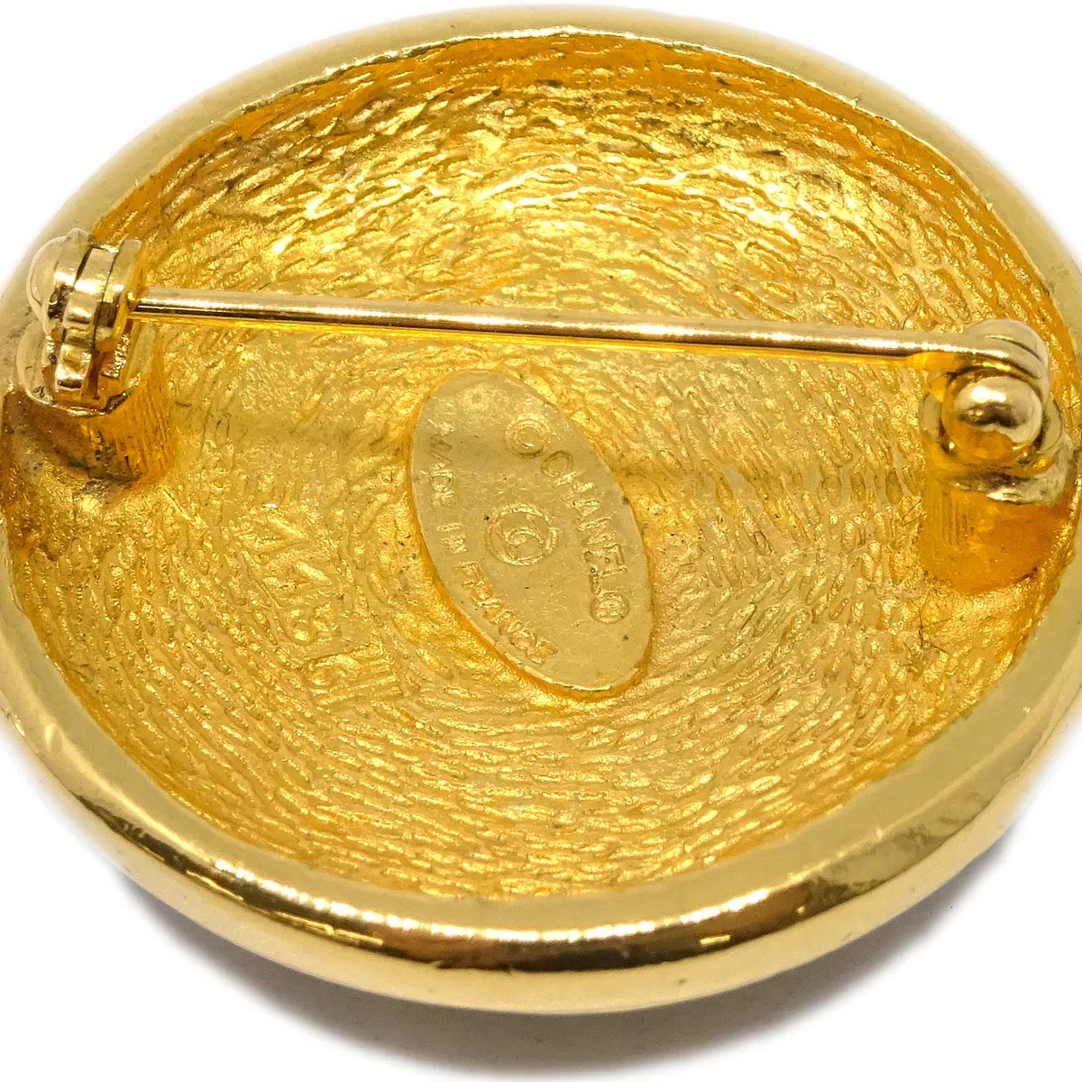 Chanel Gold Medallion Brooch Pin 1136 - Image 3
