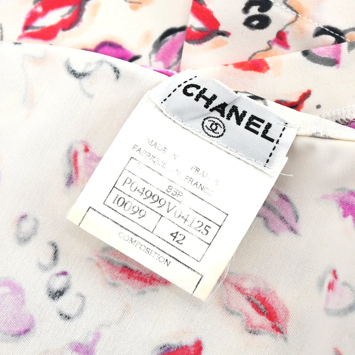 Chanel 1995 Lipstick Cropped Sleeveless Top White #42 - Image 9