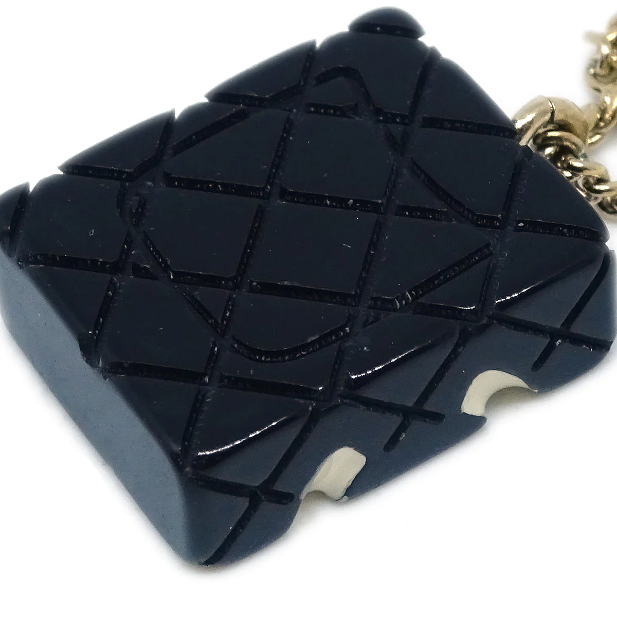Chanel Cambon Ligne Chain Necklace Pendant Gold Black 05C - Image 3