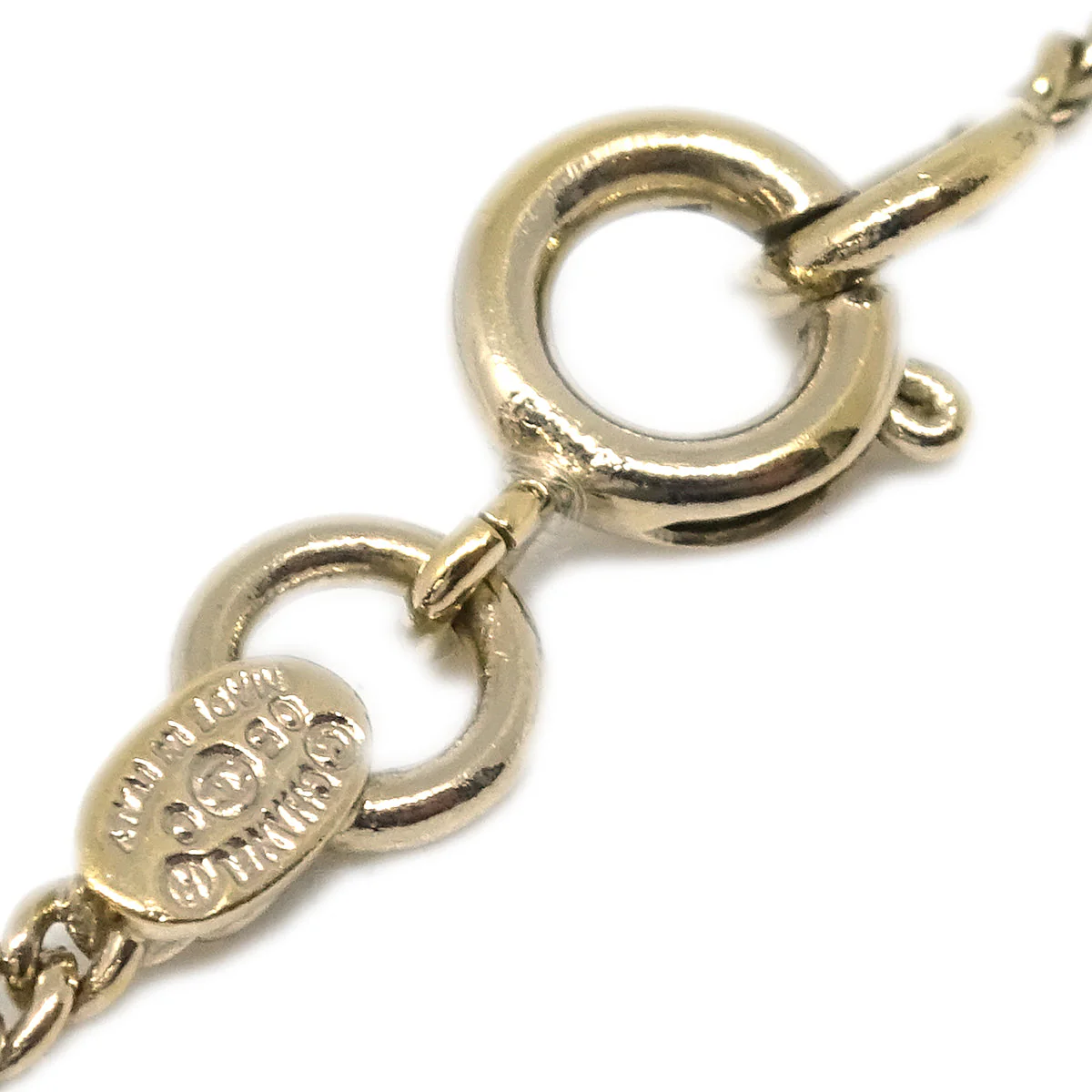Chanel Cambon Ligne Chain Necklace Pendant Gold Black 05C - Image 4