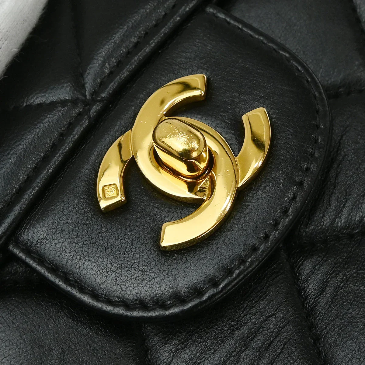 Chanel 1994-1996 Black Lambskin Double Sided Classic Flap Shoulder Bag - Image 4