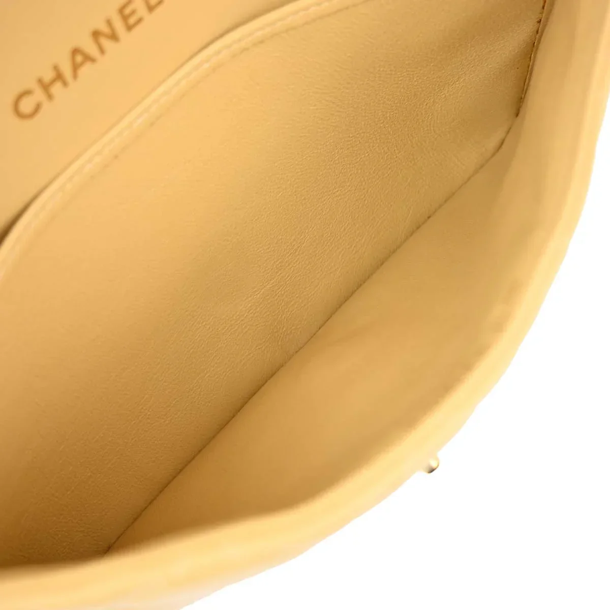 Chanel Beige Lambskin Double Sided Classic Flap Handbag - Image 8