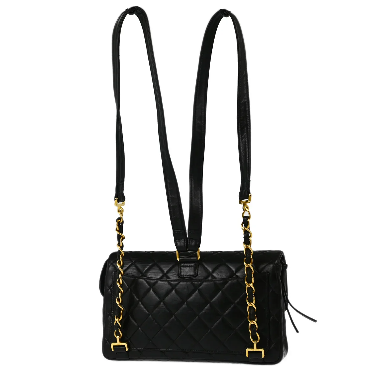 Chanel 1994-1996 Black Lambskin Backpack - Image 2