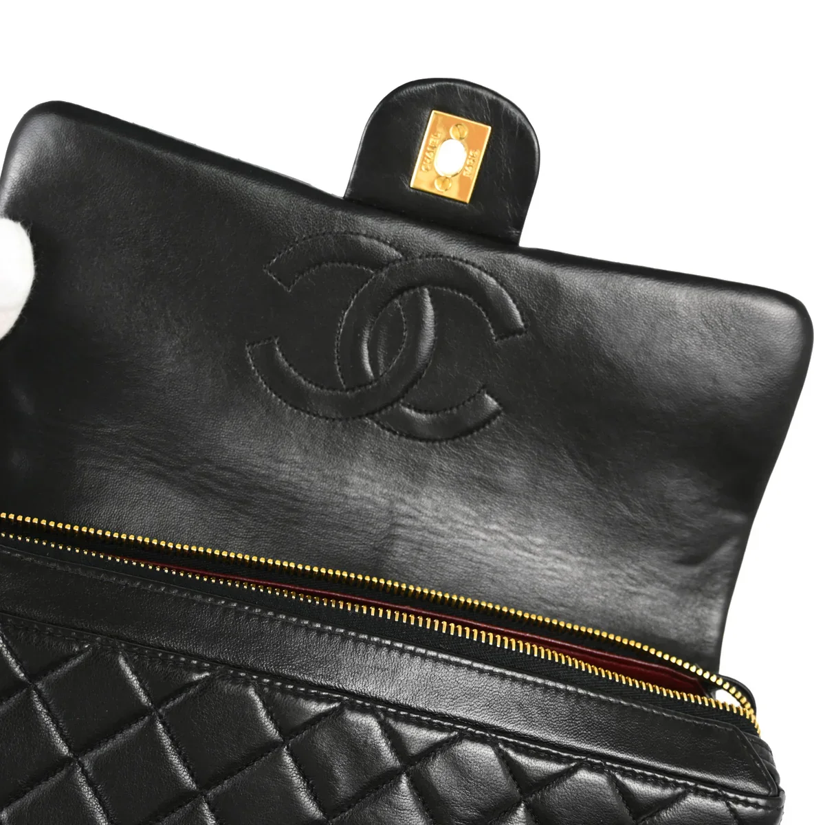 Chanel 1994-1996 Black Lambskin Backpack - Image 9