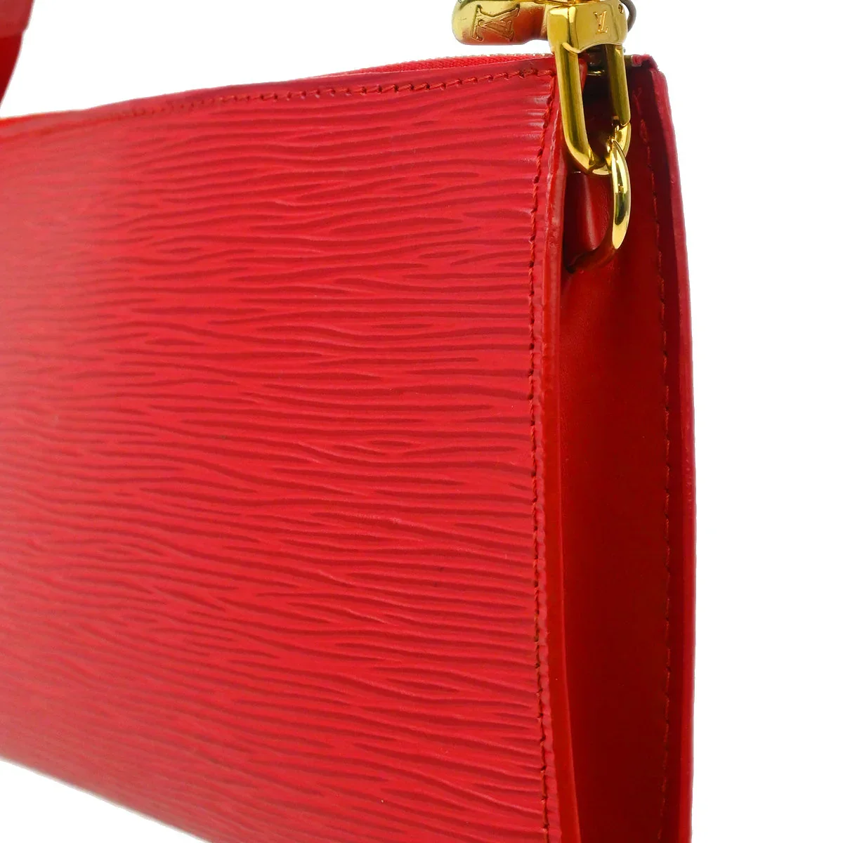 Louis Vuitton 2003 Red Epi Pochette Accessoires 24 Pouch Handbag M5298E - Image 3