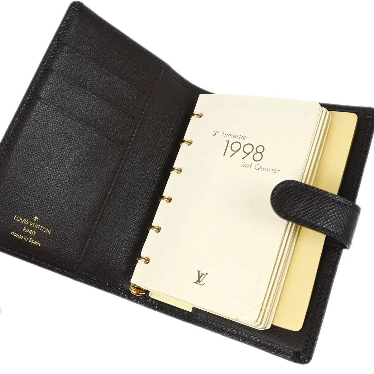 Louis Vuitton 1998 Taiga Agenda PM Note Book Cover R20434 Small Good - Image 3