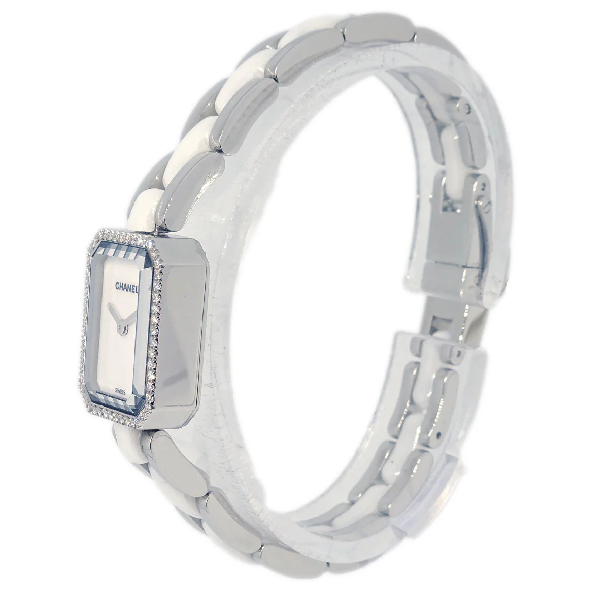 Chanel Premiere H2132 Quartz Watch Ceramic SS Diamond - Image 3