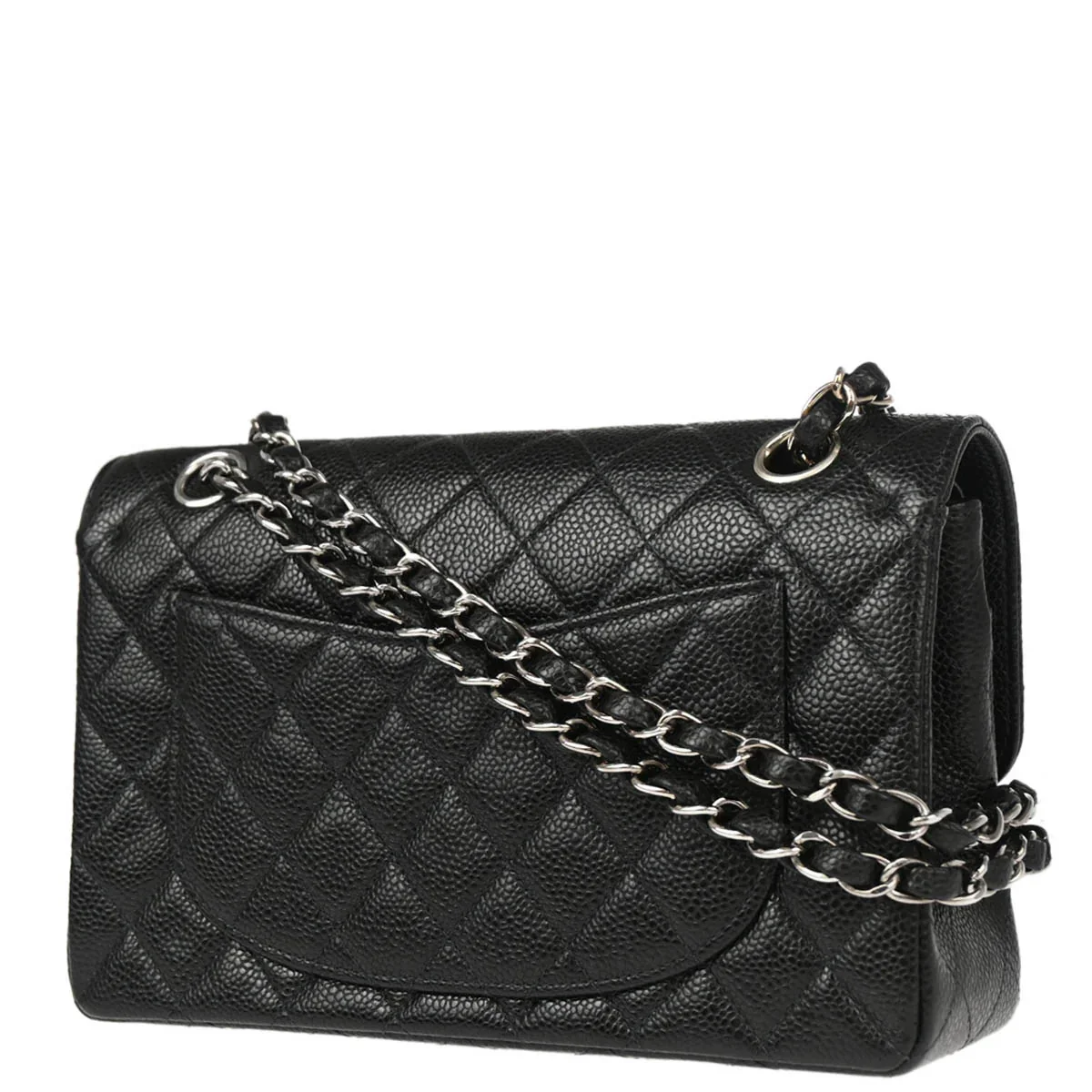 Chanel * 2000-2001 Black Caviar Small Classic Double Flap Shoulder Bag - Image 2
