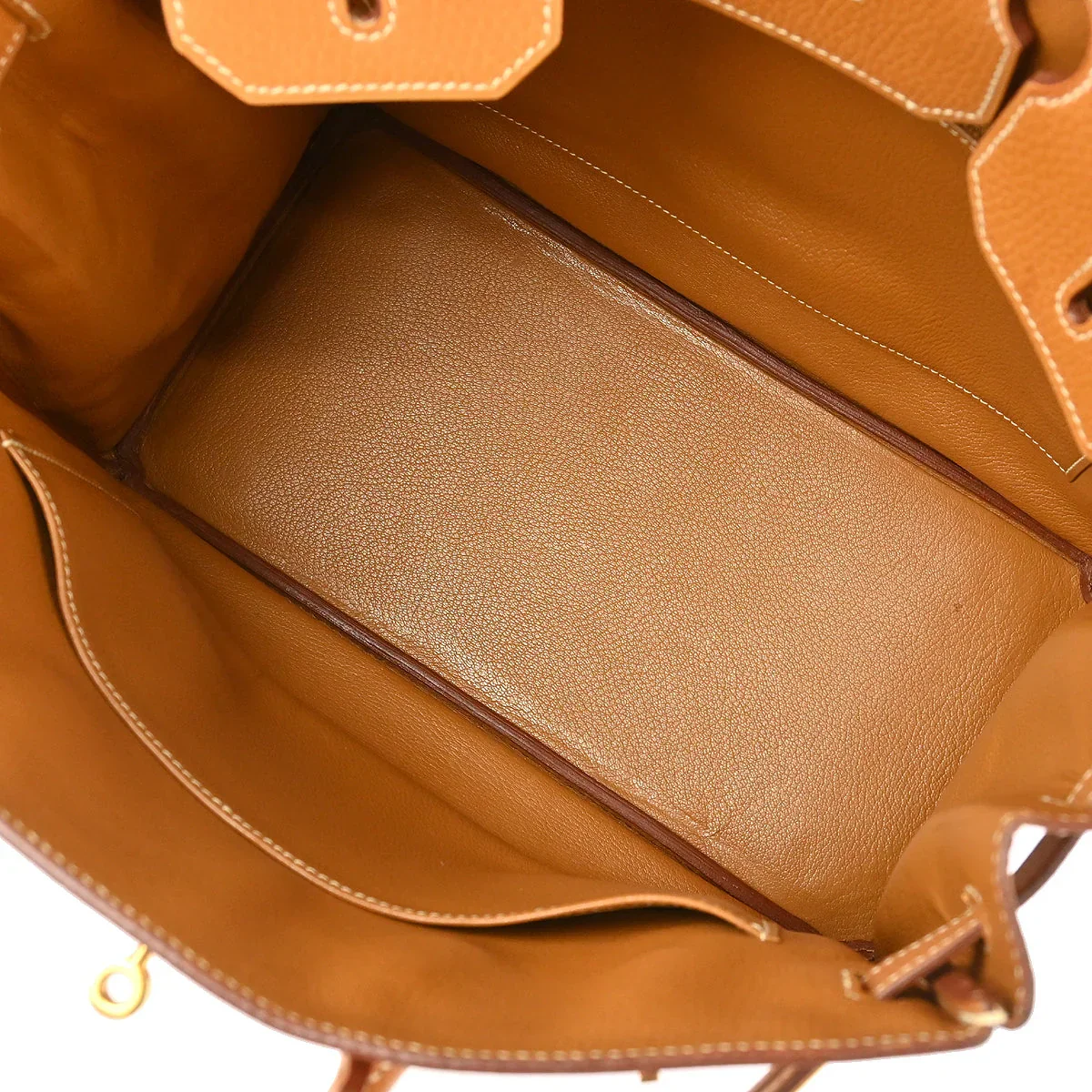 Hermes 1995 Natural Ardennes Haut a Courroies 32 Handbag - Image 8