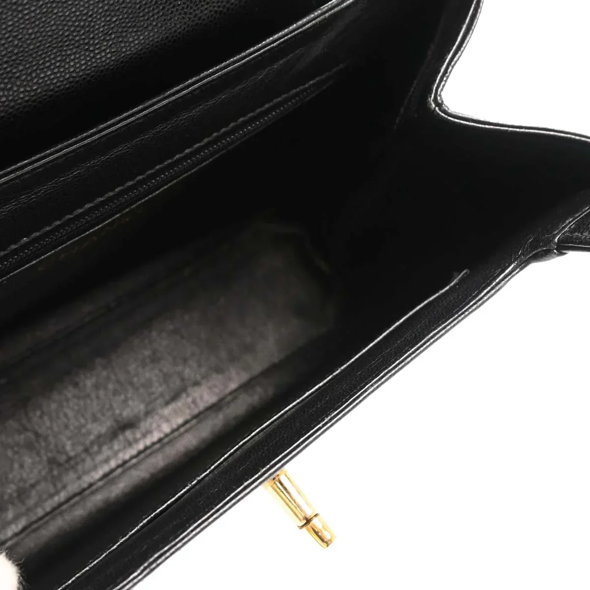 Chanel 1997-1999 Black Caviar Handbag - Image 4