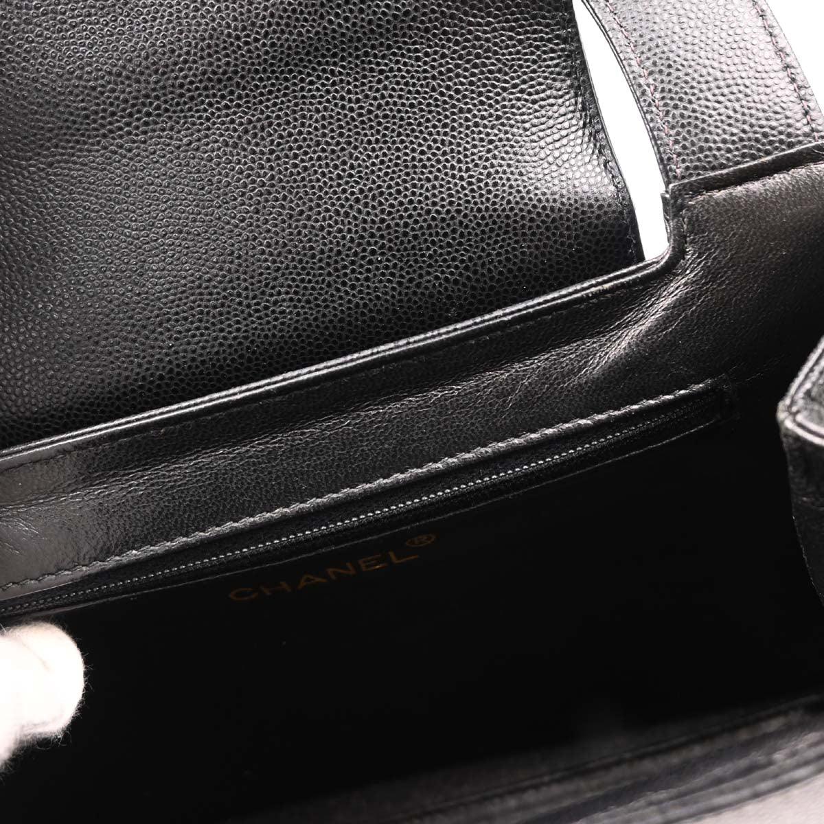 Chanel 1997-1999 Black Caviar Handbag - Image 8