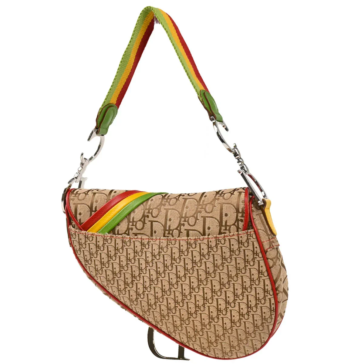 Christian Dior 2004 Rasta Trotter Saddle Handbag - Image 2