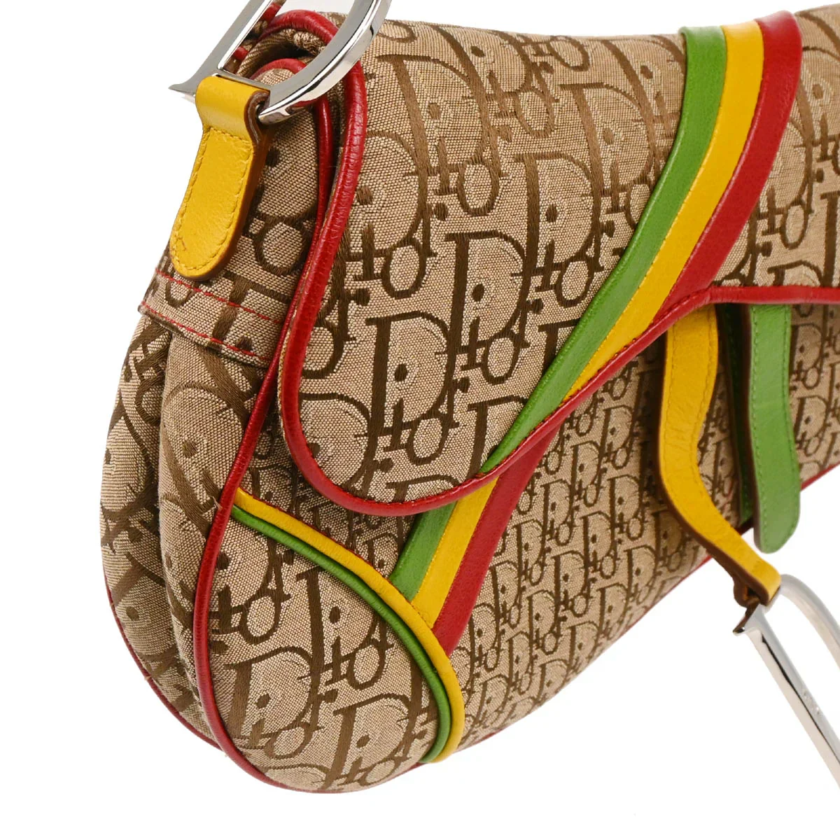 Christian Dior 2004 Rasta Trotter Saddle Handbag - Image 3