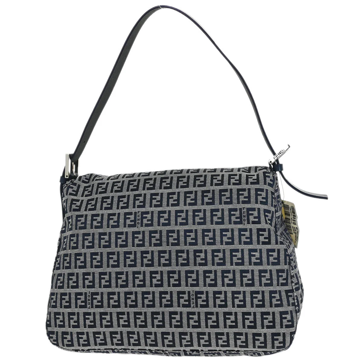 Fendi Navy Gray Zucchino Mamma Baguette Handbag - Image 2