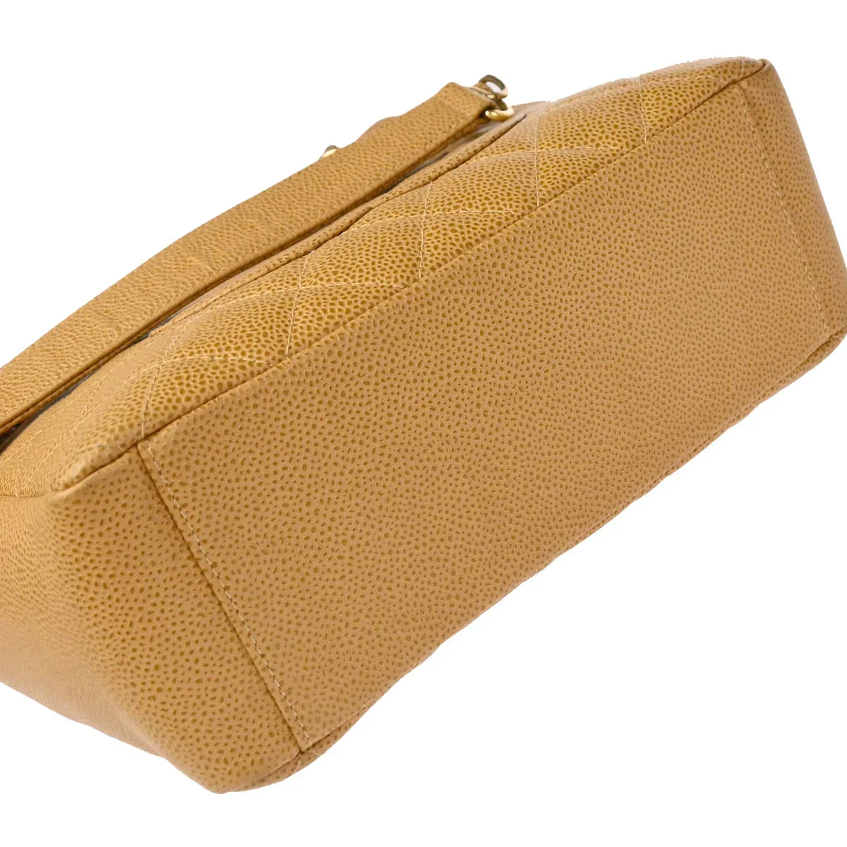 Chanel 2003-2004 Beige Caviar Petite Shopping Tote PST Chain Handbag - Image 5