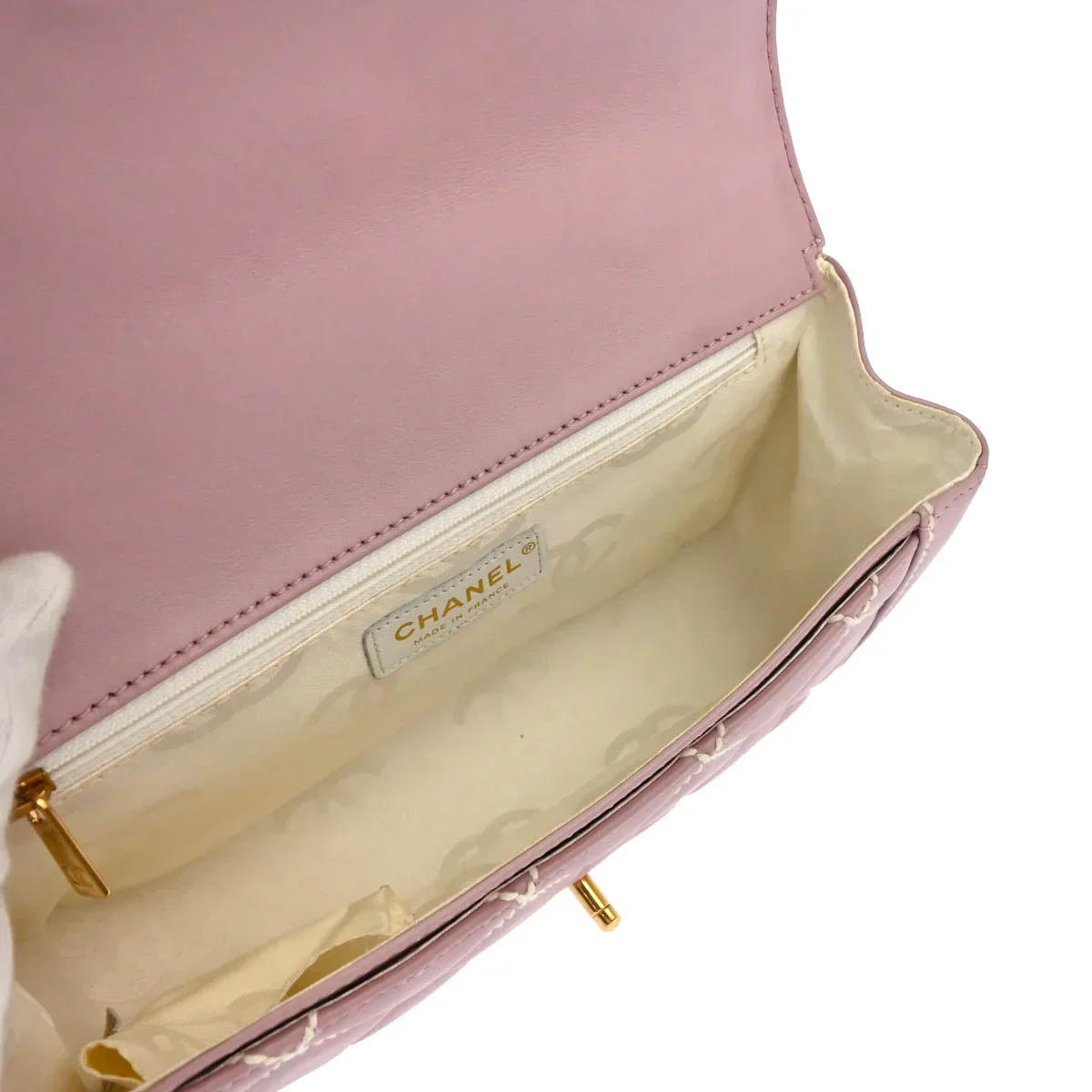 Chanel 2004-2005 Purple Calfskin Wild Stitch Handbag - Image 4