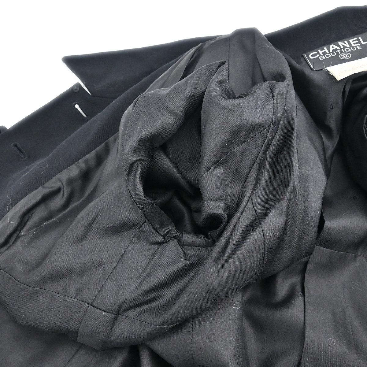 Chanel 1996 Single Breasted Jacket Black #42 - Image 6