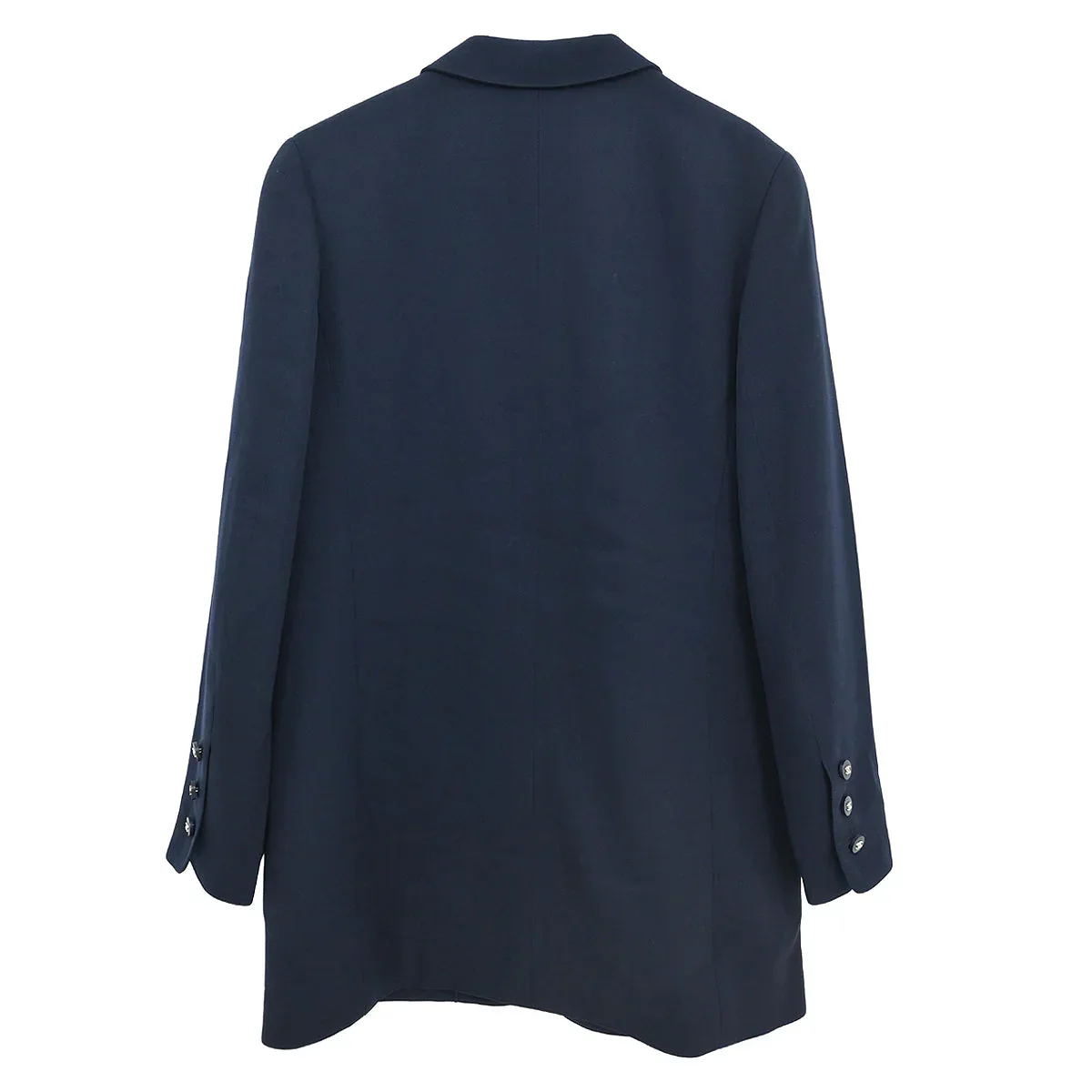 Chanel 1996 Single Breasted Jacket Navy #40 - Image 2