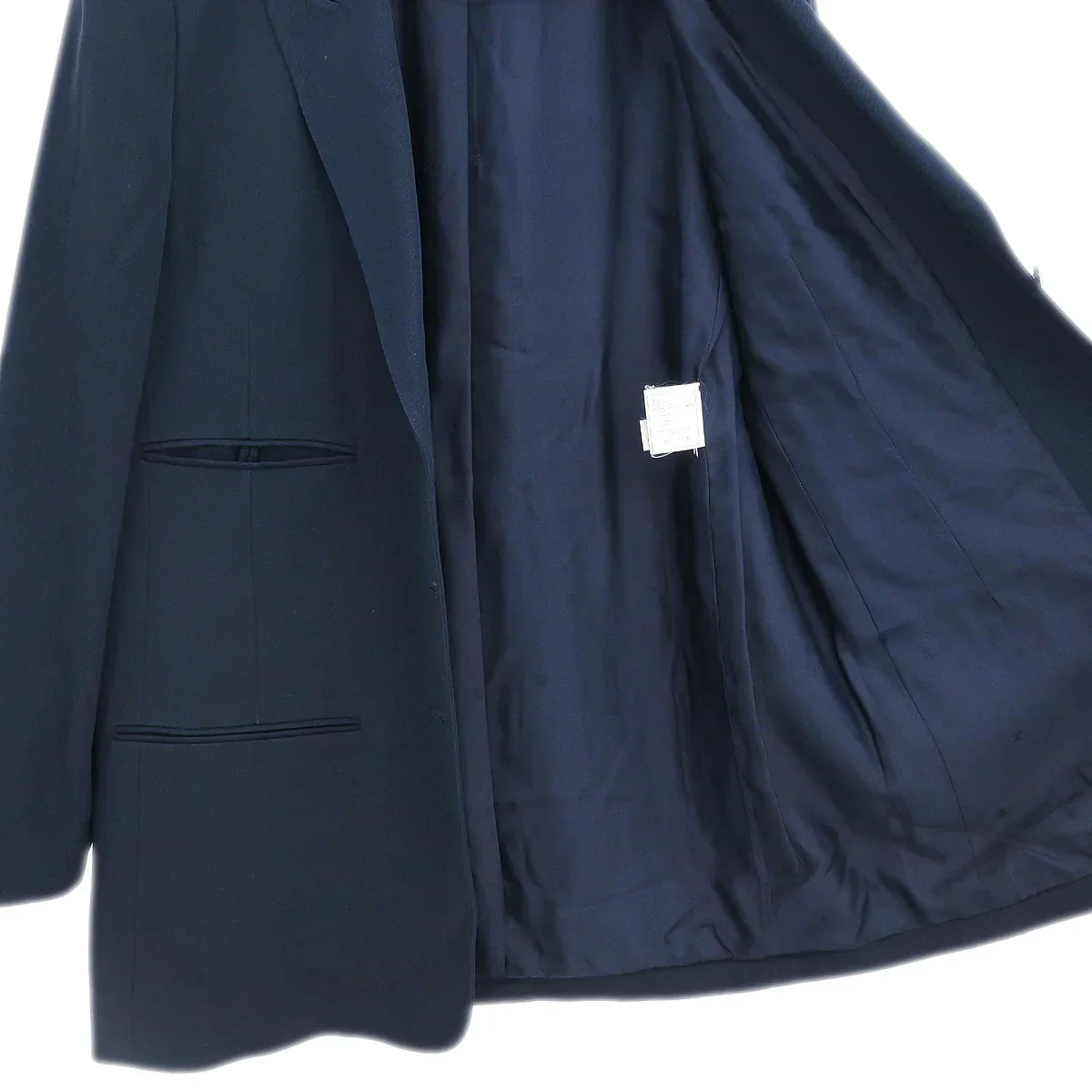 Chanel 1996 Single Breasted Jacket Navy #40 - Image 7