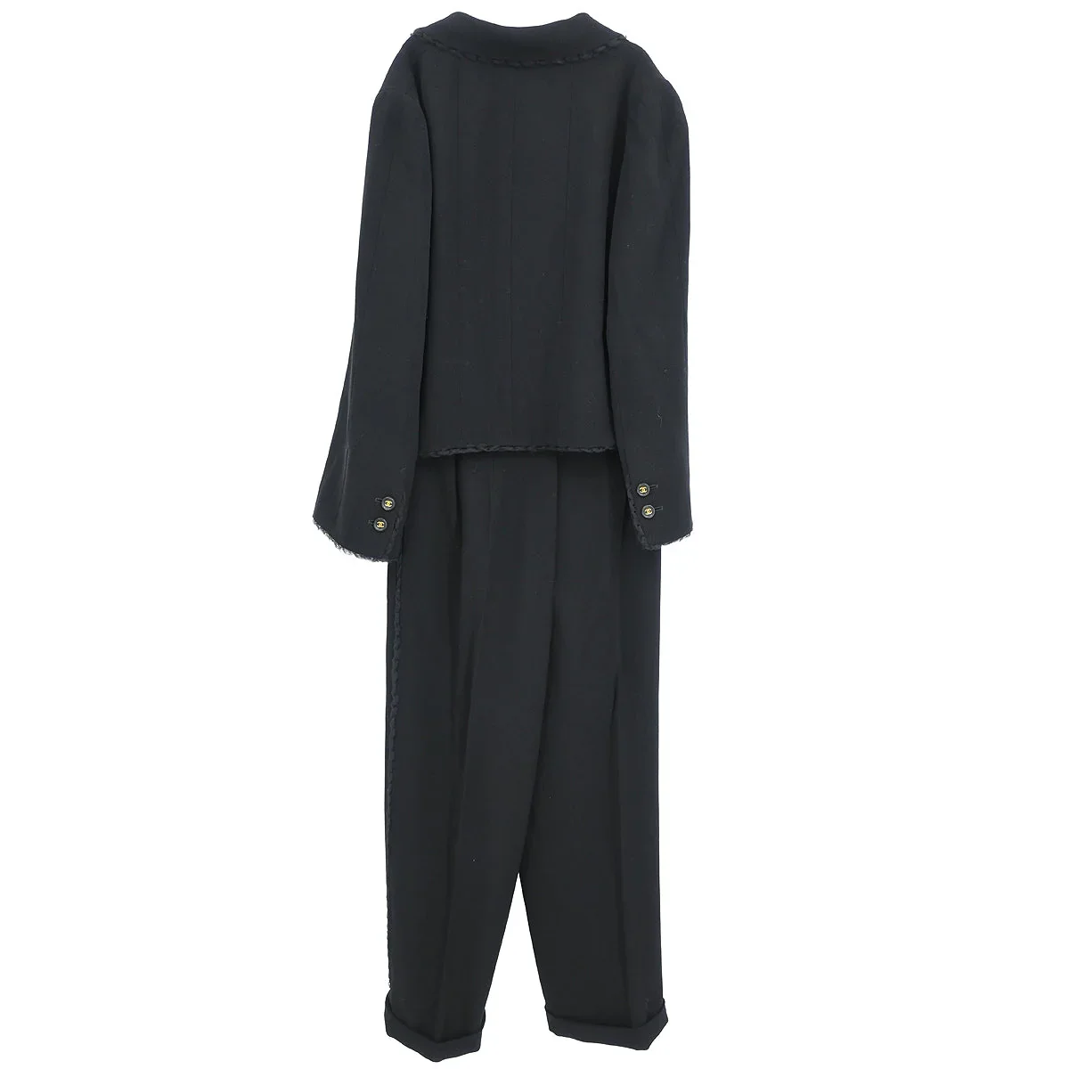 Chanel 1995 Setup Jacket Pants Black #40 - Image 2