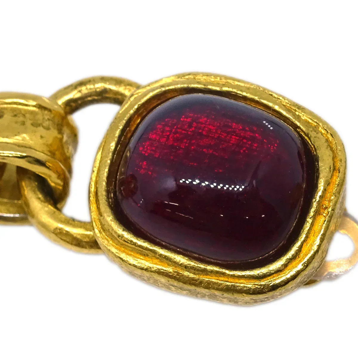 Chanel Gripoix Bell Dangle Earrings Clip-On Gold 94A - Image 3