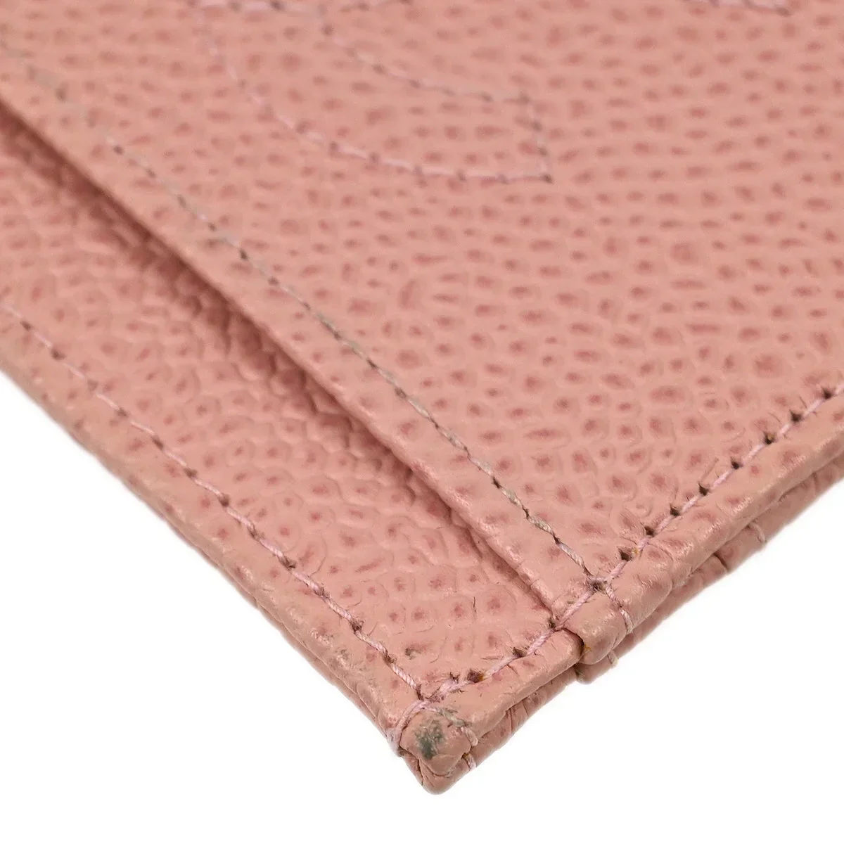 Chanel 2001-2003 Pink Caviar Card Case Small Good - Image 3