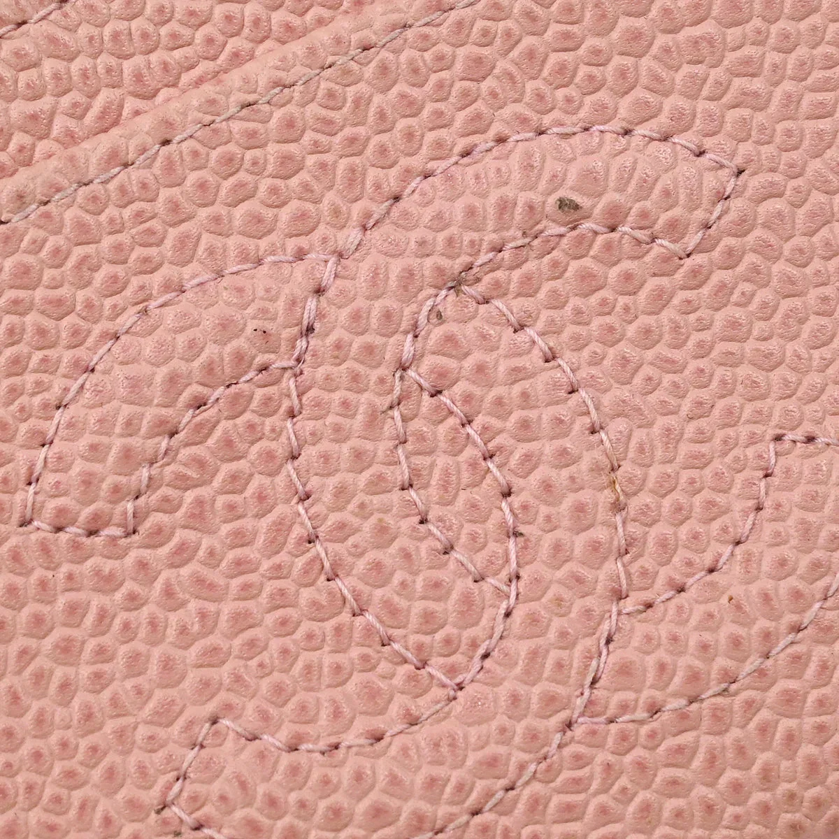 Chanel 2001-2003 Pink Caviar Card Case Small Good - Image 4