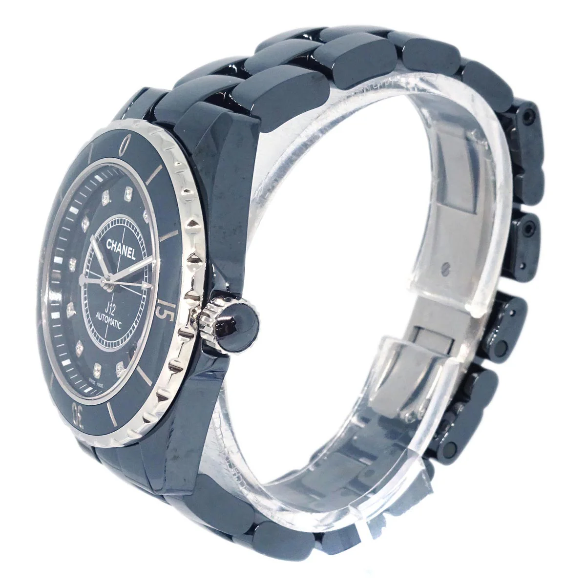 Chanel J12 Ref.H1624 39mm Self-winding Watch Ceramic Diamond SS - Image 3